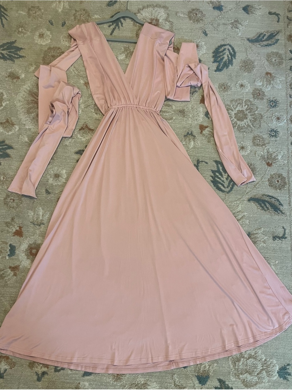 Elegant Amazon Blush Pink Convertible Wrap Dress Small